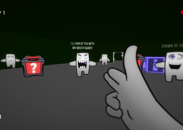 The games combat was very simple. Enemies tried to swarm you, and you had to shoot them. With your finger gun.