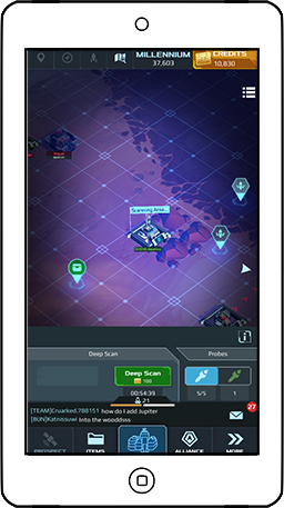 On the world map, players uncover and compete for veins of the super-resource Millennium.