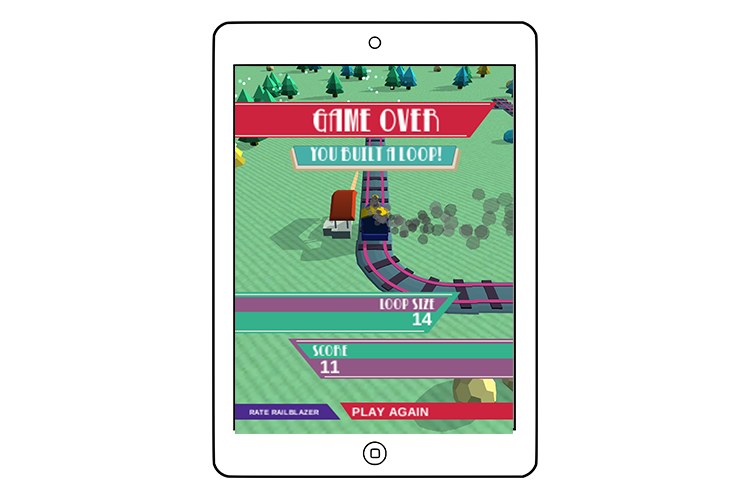 There are two competitive scoreboards, for the highest score and longest loop track.